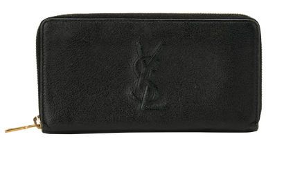 Saint Laurent Zipped Purse, &pound;195, Accessories, Black, Leather, Front view